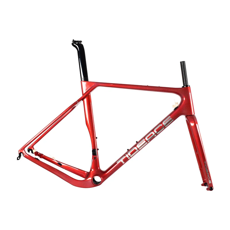 UD Carbon Road Gravel Bike Frameset Disc Brake Custom Paint Cycling Road Racing Bicycle Frame MAX 40C Tires