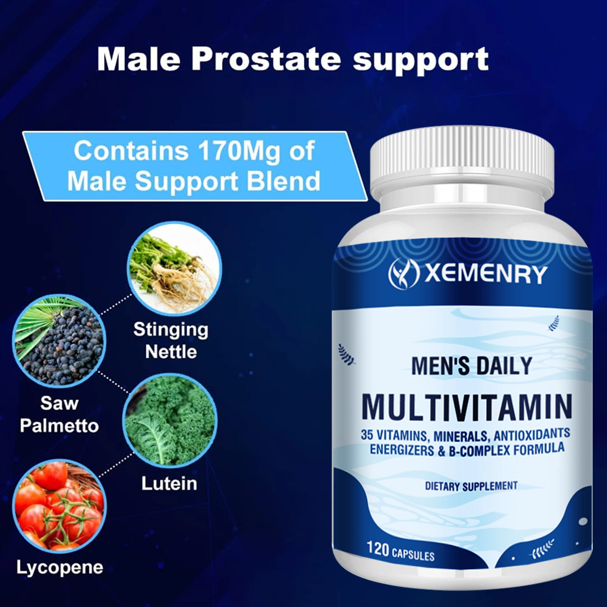 Men's Daily Multivitamin - for Immunity, Energy, Digestion, Skin, and Overall Health - 120 Capsules