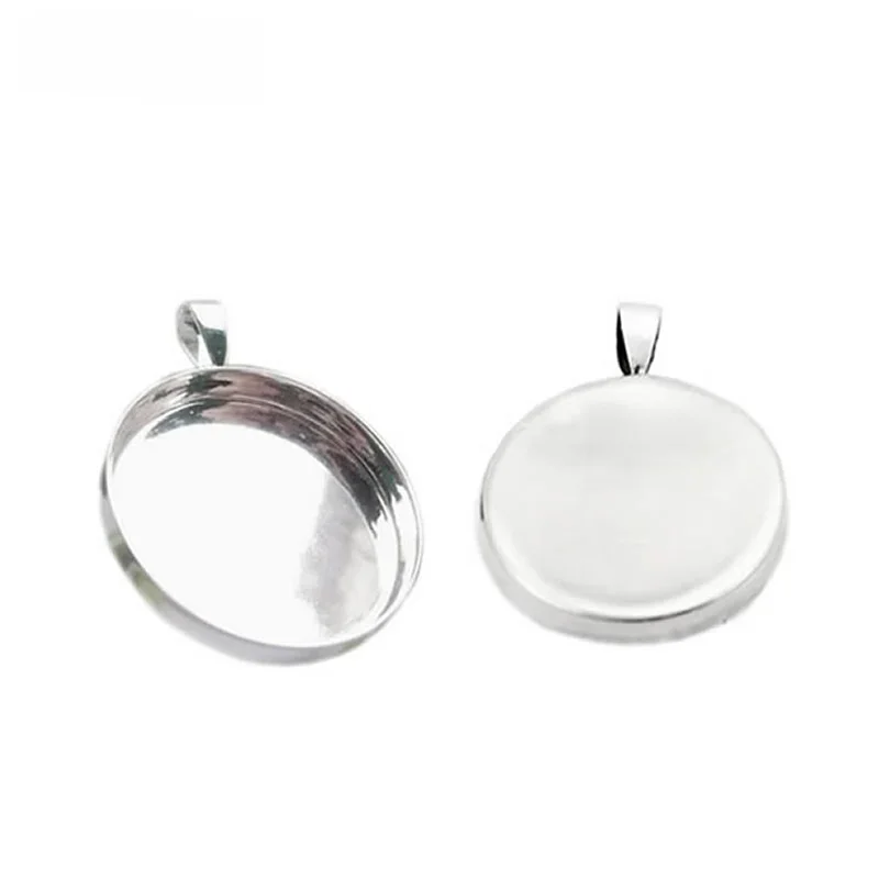 Beadsnice ID26726smt17 Sterling Silver 925 wisiorek Bezel Cup do ustawień Fit Square 25mm zdjęcie wisiorek podstawy tace — zdjęcie 2