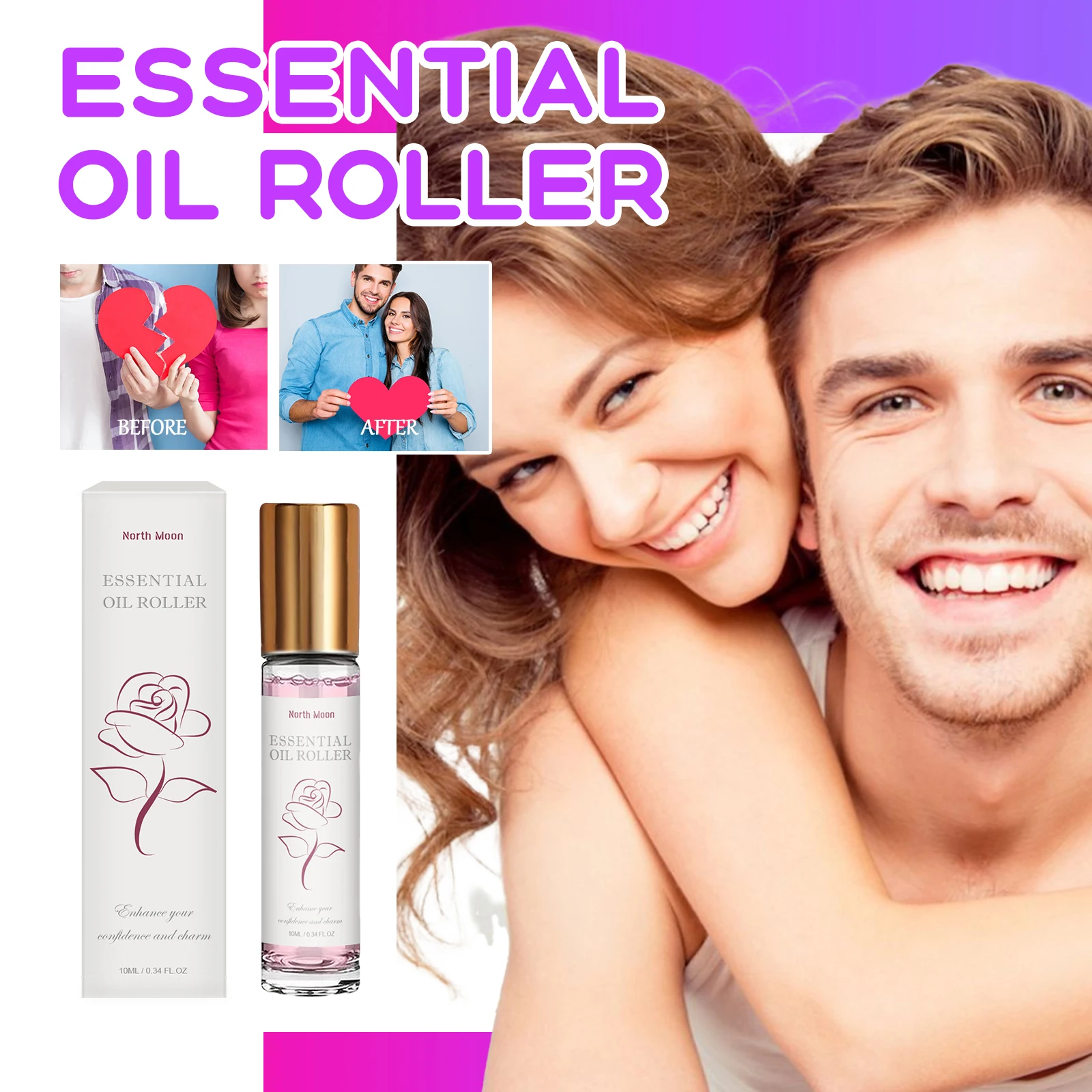 

Северная Луна, 10 мл, духи с феромонами, роликовый шар, роза, очаровательный флирт, стойкий аромат, освежающий духи для волос на теле