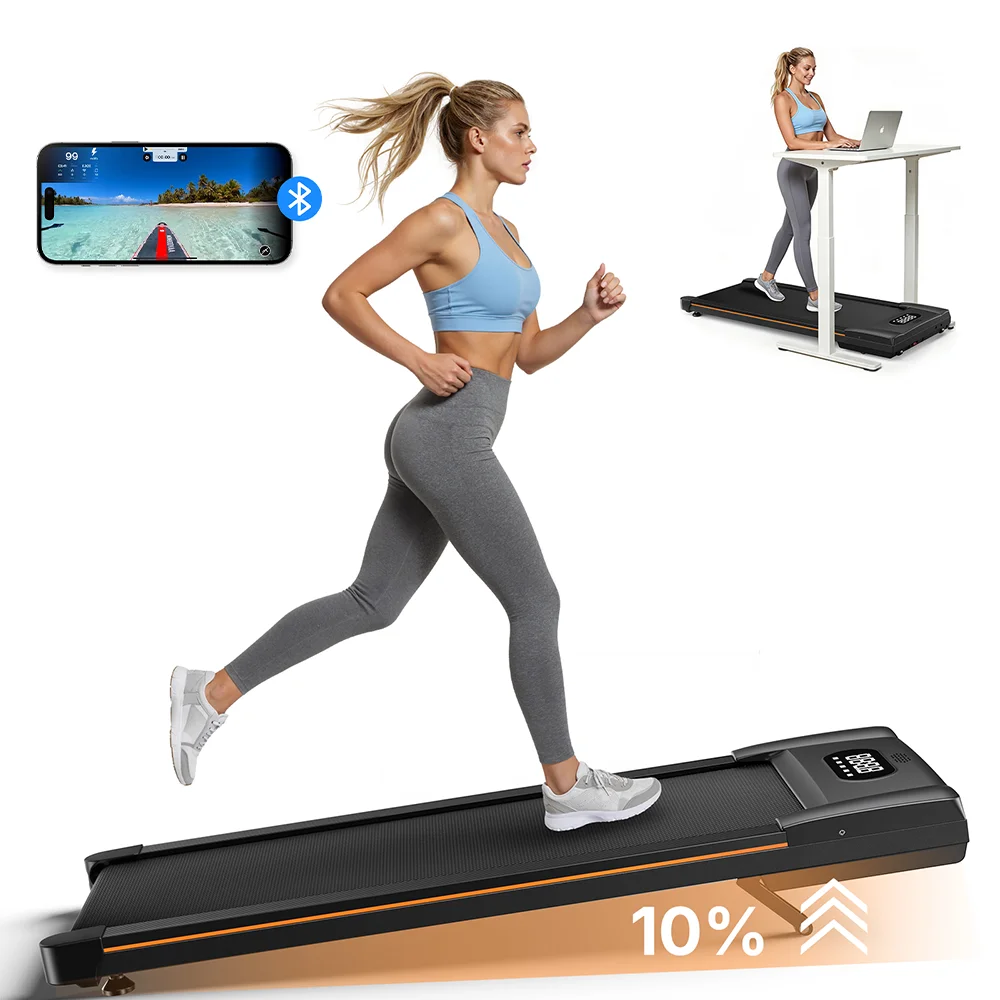 MERACH Walking Pad Treadmill 2in1 Low Noise Running Pad 330LBS Capacity LED Display Phone Holder Fitness Exercise Machine for Home Gym