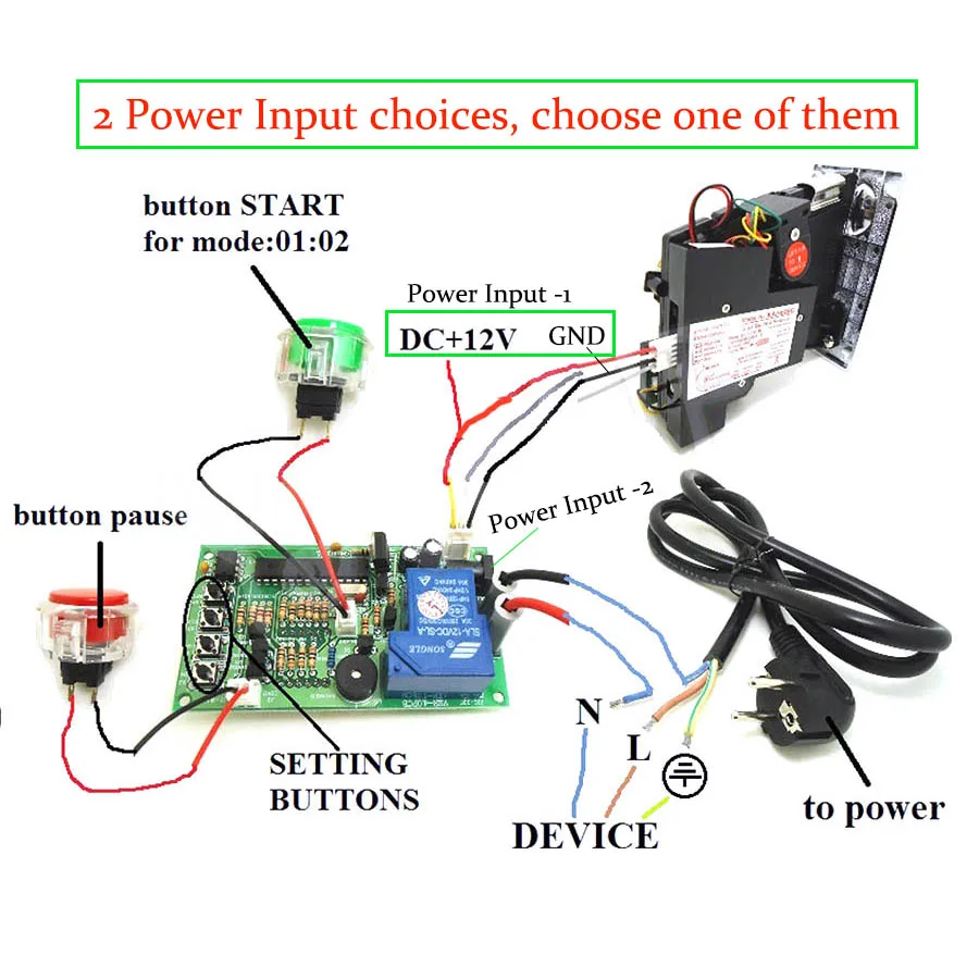 JY-15A Time Control Timer Board Power Supply for Coin Acceptor Selector Pump Water Washing Machine Massage Chair