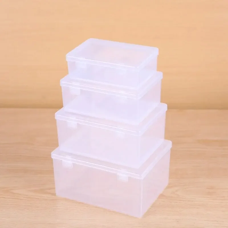 1PC Przezroczysty PP Podwójnie zapinany przezroczysty pojemnik na biżuterię Pudełko na biżuterię Pudełko na biżuterię Art DIY Parts Pudełko do przechowywania narzędzi — zdjęcie 2