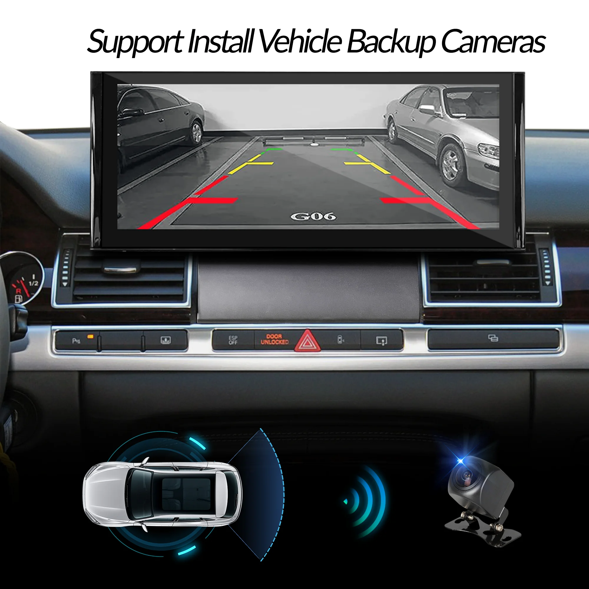 12.3 touch screen CarPlay for Audi A8 D3 2002 - 2008 2009 2010 Android radio multimedia stereo TikTok meta YouTube Netflix WiFi