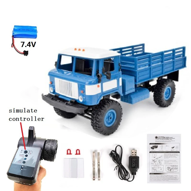 Wpl b24 GAZ-66 caminhão militar de controle remoto fora de estrada 4wd rc carro 4 rodas hobby diversão buggy unidade escalada veículo presente brinquedo para adulto