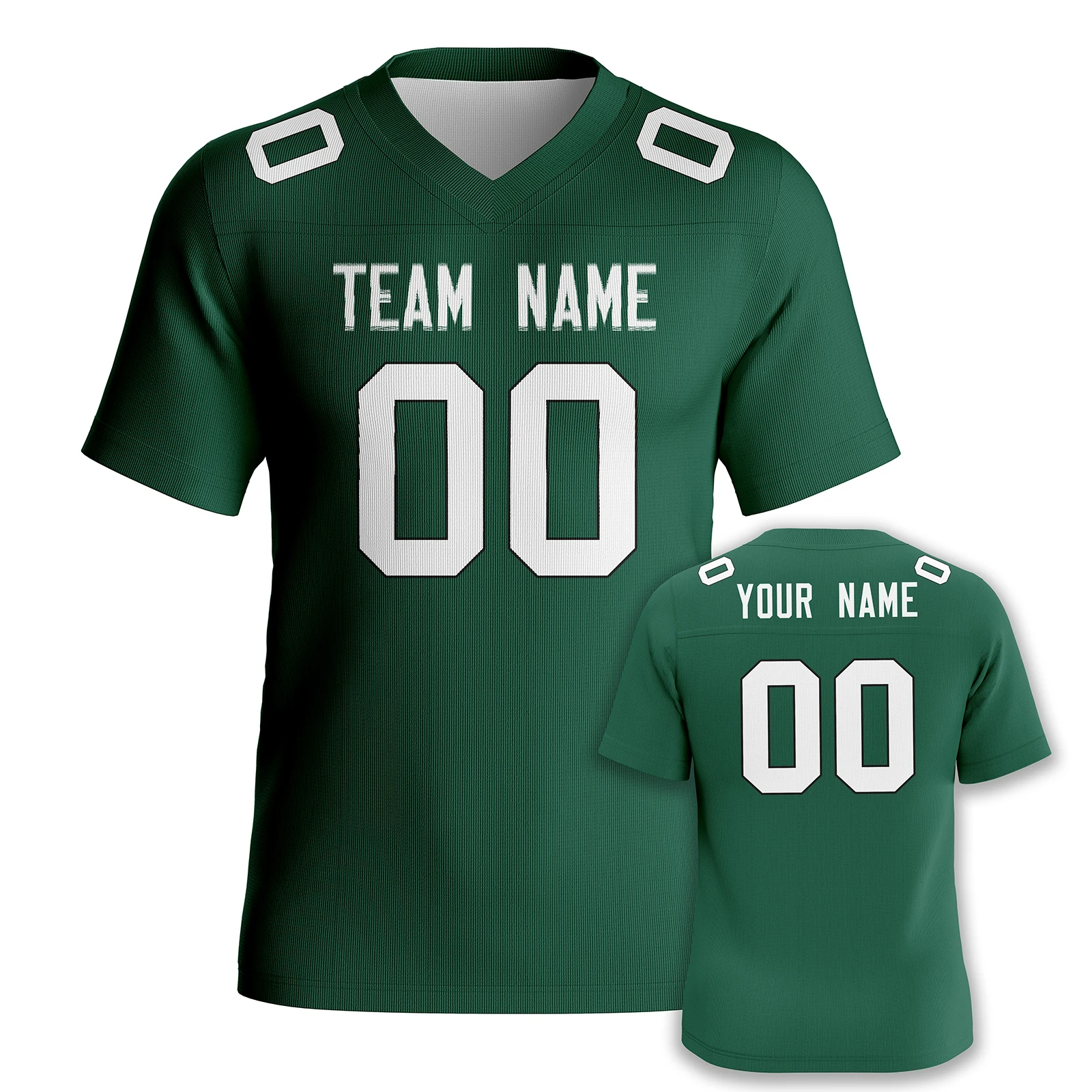 

Custom Green American Football Jersey with Name Number Personalized Football Team Shirt Football Top for Men Women Youth Kids
