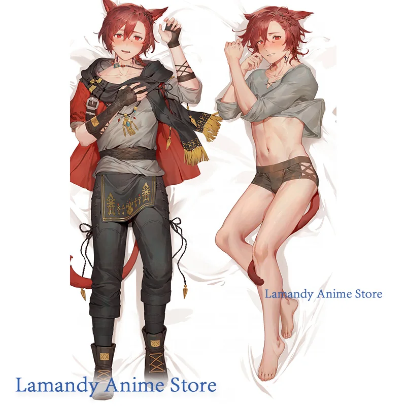 

Dakimakura G'raha Tia FF14 Anime Double Sided Print Pillowcase Life Size Body Pillow Cover