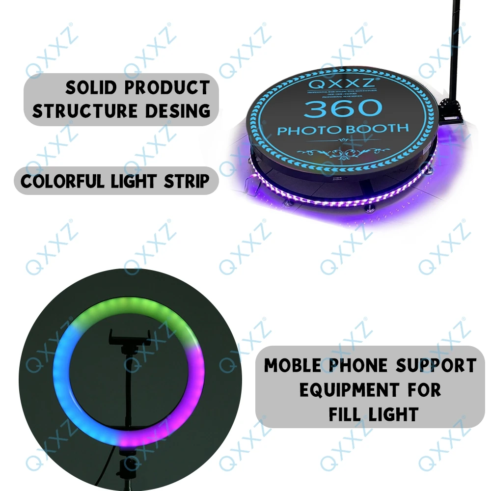 360 Photo Booth Automatic Rotating Video Turntable Photobooth Camera Panoramic Shooting Plataforma Photography Selfie Supplies