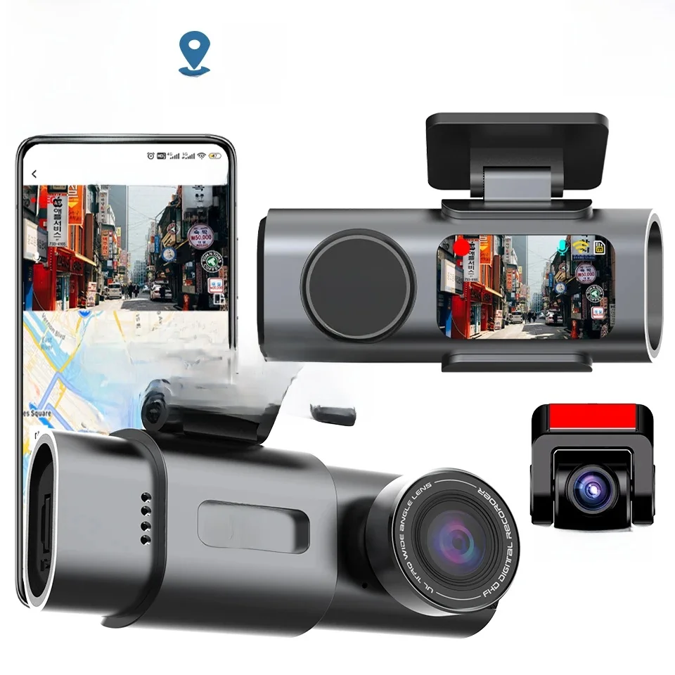 Dash Cam Dual Lens 4K UHD Opname Autocamera DVR Nachtzicht Videorecorder Ondersteuning GPS Wi-Fi Kamer Black Box Achteruitrijcamera - afbeelding 2
