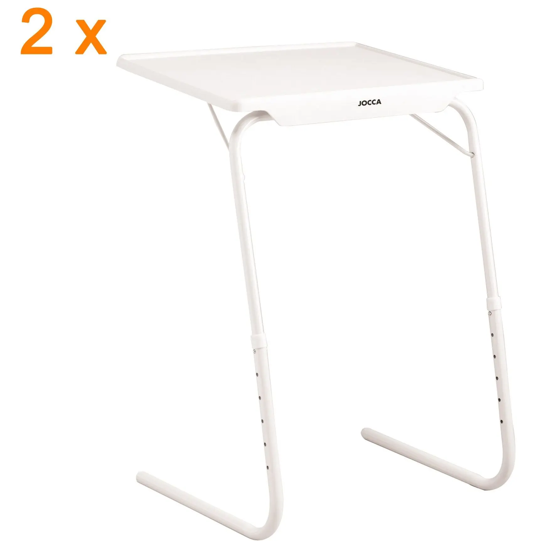 Deux tables auxiliaires Chain CCA. Supports polyvalents pour la maison ou le bureau. Meuble portable, pliable, flexible, confortable et pratique.