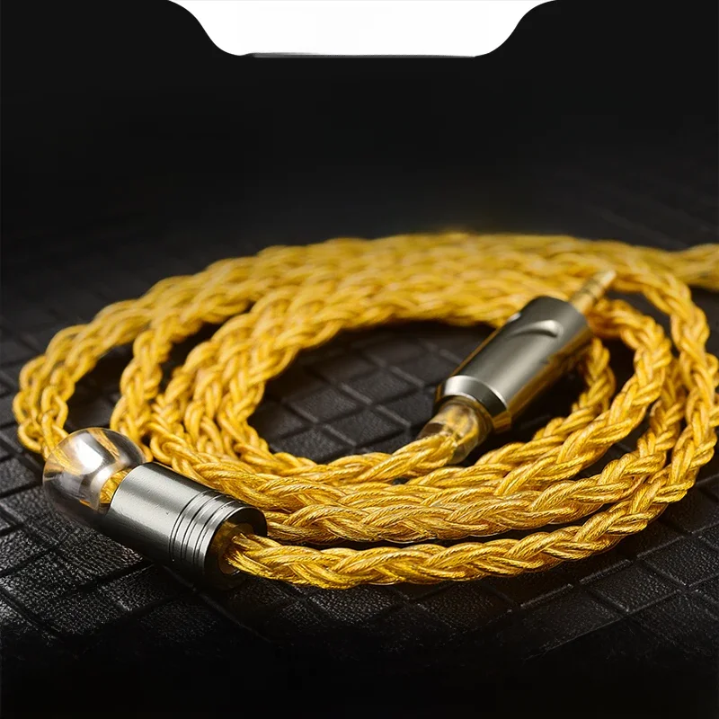 Original QKZ T1 200 Core TC versilbertes Hifi-Kopfhörer-Update-Kabel mit 3,5-mm-/2-Pin-Anschluss für QKZ ZXN ZXT VK4 ZX2 ZAX2