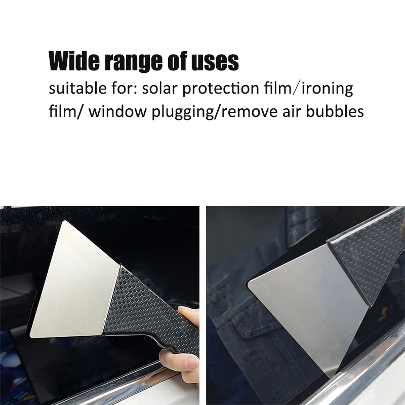 TOFAR Stainless Steel Scraper For Window Foil Solar Protection Tinting Film Wrap Heat Ironing Film Applicator Edge Plug Squeegee