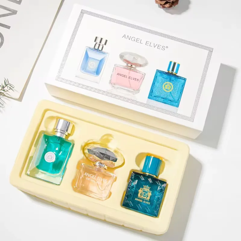 Perfume Unisex De marca para Mujer, 90ml, caja De regalo para hombre, conjunto De 3 uds., Perfumes para Club De Nuit, Spray aromático Frutado Floral duradero