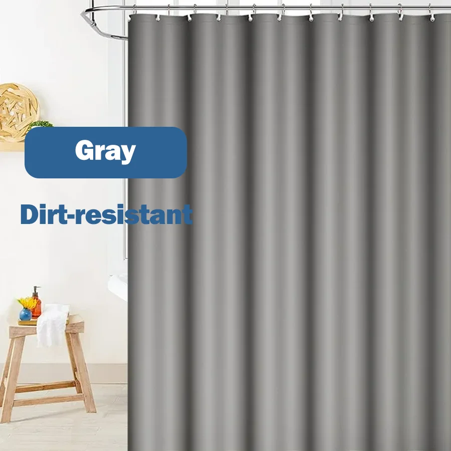 깔끔한 환경을 위한 내구성이 뛰어난 세련된 디자인의 1피스 71×71인치 회색 샤워 커튼 라이너(후크는 포함되지 않음)