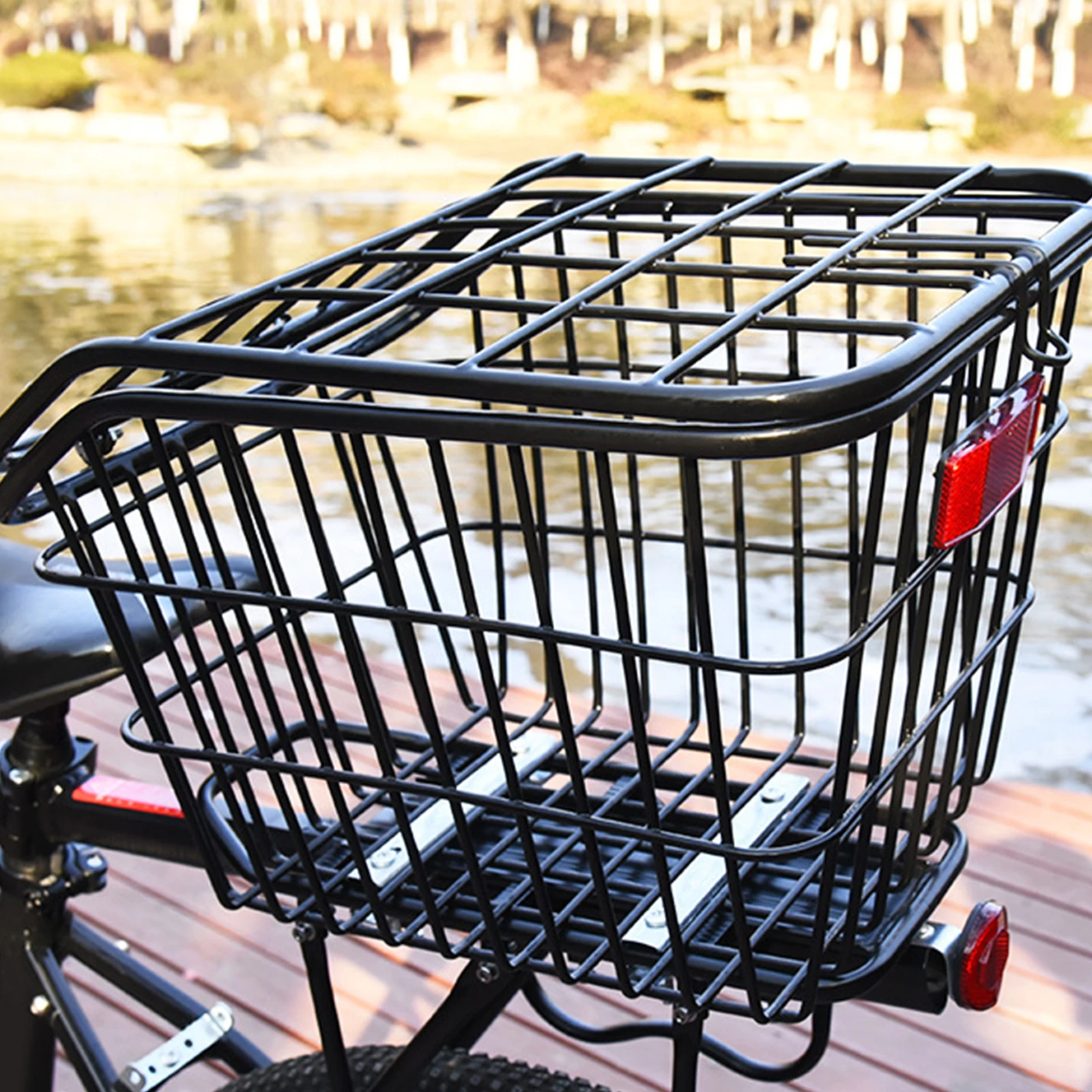 

Утолщенная корзина для хранения велосипеда с задним фонарем, сумка для переноски велосипеда, чехол для багажа, подвесные велосипедные корзины для горного дорожного велосипеда