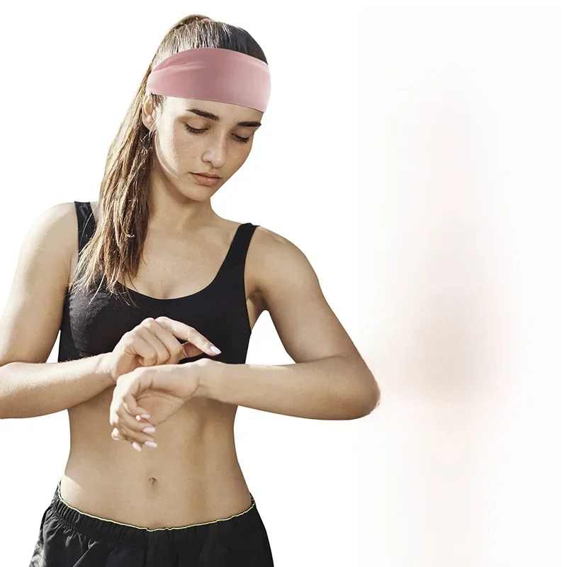 Sportowa opaska do jogi Fitness kobiety mężczyźni rozciągliwa opaska do włosów opaska do włosów elastyczność ręcznik z pałąkiem na głowę nakrycia głowy pochłaniająca pot opaska na głowę — zdjęcie 2