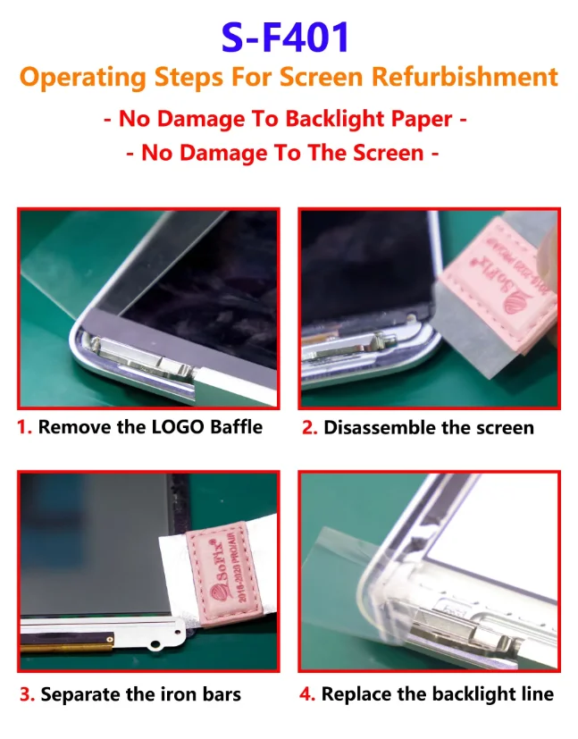 S-F401 For McBook Pro/Air LCD Screen Disassembly Tool Remove Logo Baffle Separate Iron Bars And Replace The Backlight Line