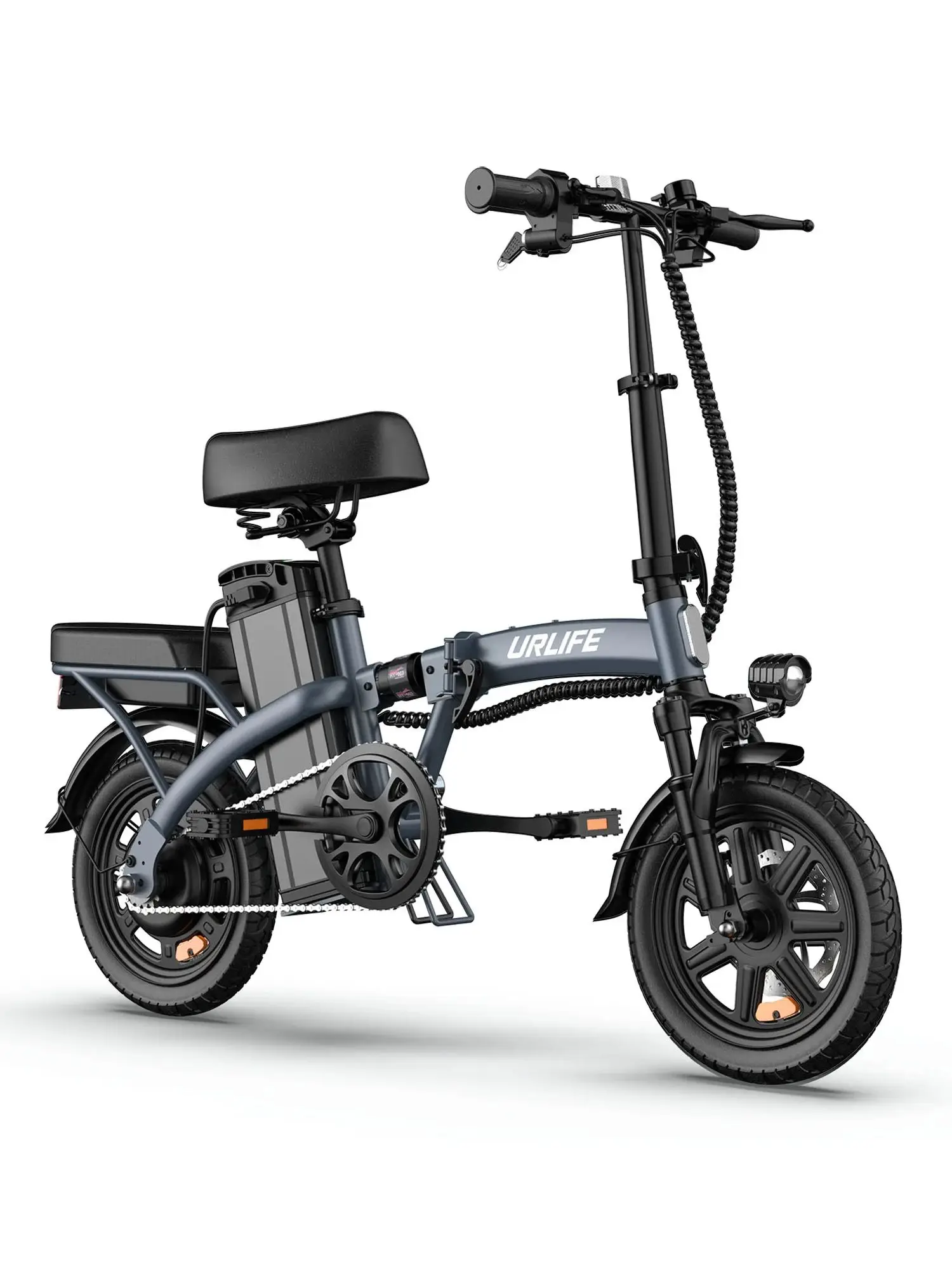 AliExpress URLIFE F1L adult E-bike 250W 48V 7.5Ah battery Foldable Electric Bike,14-inch All-terrain fat tire E-Mountain bike