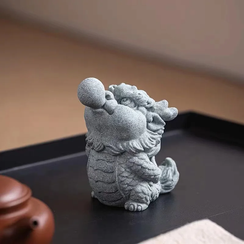 Cartoon Dragon Silicone Candle Mold Gypsum Concrete Cute Little Dragon Desk Ornament Mold Tea Table Tea Pet Silicone Mold