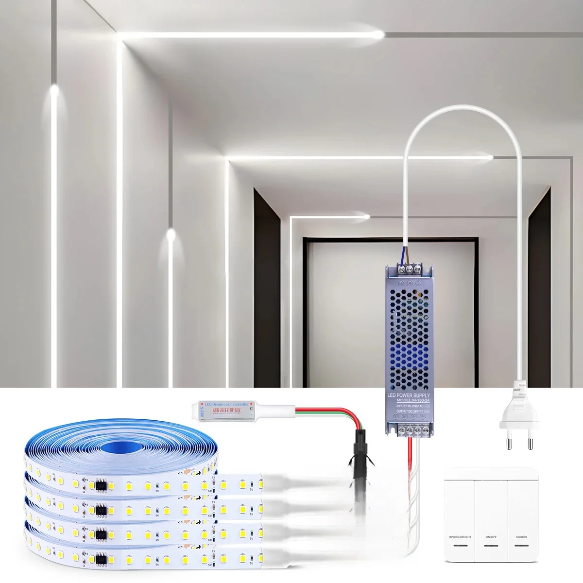 4/3/2/1 Teile/paket WS2811 2835SMD 24V DC Fließendes Wasser LED Streifen Fließendes Licht Wireless Controller Flexible Lampe Band Weihnachten