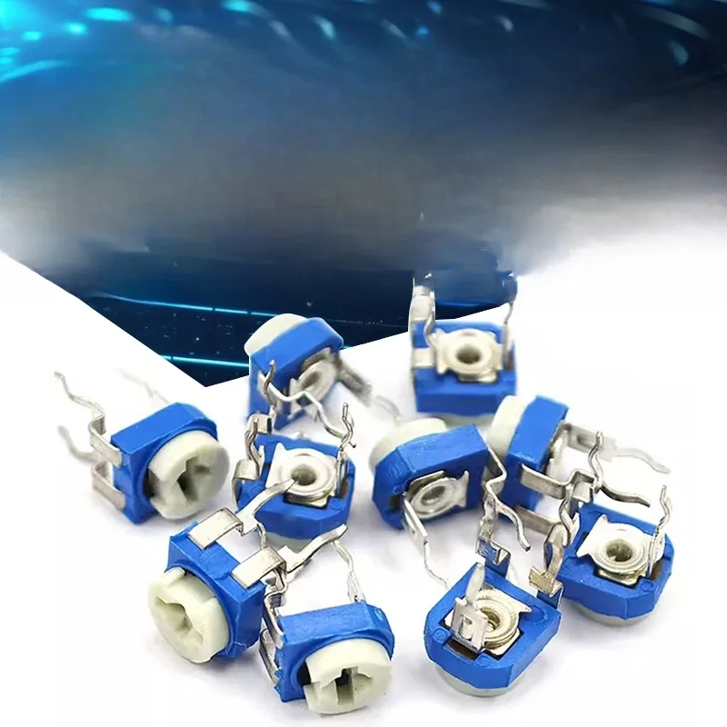 Potentiomètre réglable RM065 série 100 200 500 1K 2K 5K 10K 20K 50K 100K 200K 500K 1M Ohm, résistance Variable, 20 pièces