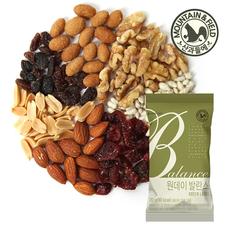 Una mano de nueces y un día balanx verde 20 g x 30 bolsas (por 1 mes) nueces snack de maní y miel