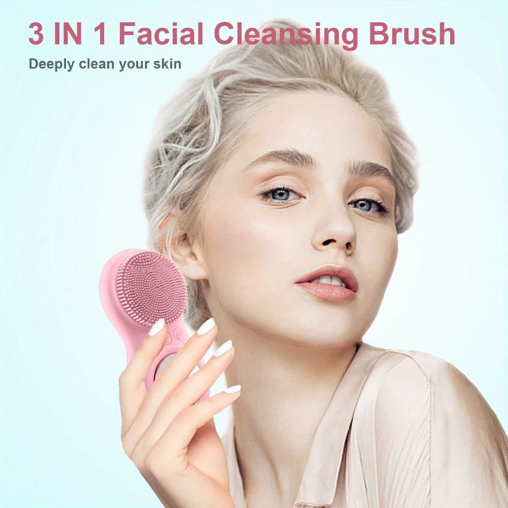 Elektrische vibrerende reinigingsborstel, siliconen en plastic, geurloos, multifunctionele lichaamsmassageapparaat en reiniger