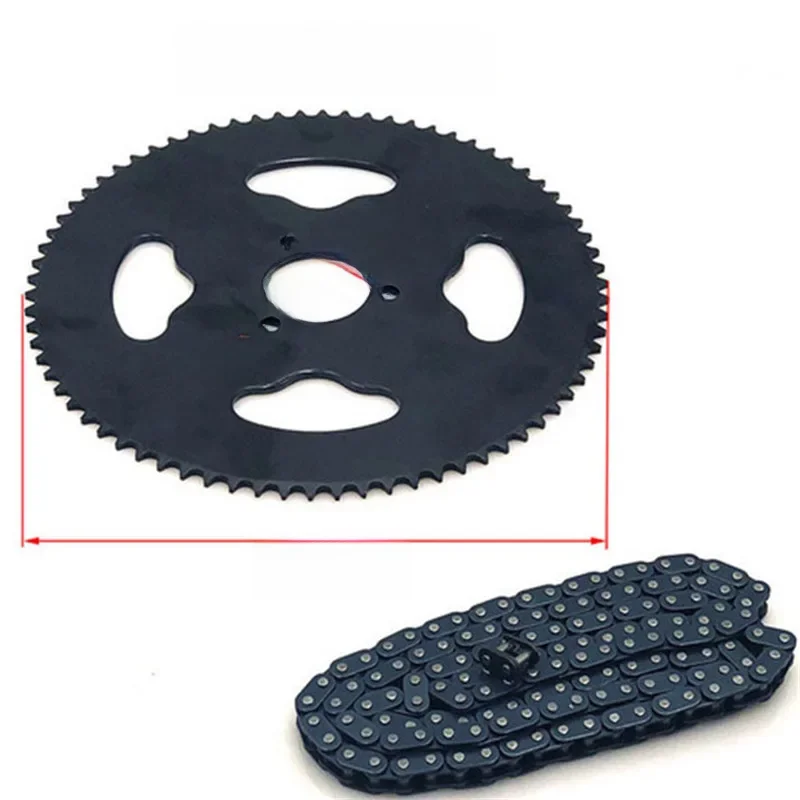 AliExpress Pit Pro Racing T8F 136 links Chain 74T 35mm Rear Sprocket For 43cc 49cc Minimoto Moped Scooters 2 Stroke Engine Pocket Bike Mini Quad ATV