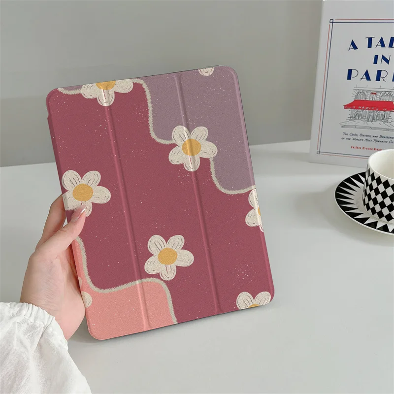 

Fashion personality Camellia Tablet case for Apple iPad Air 3 10.9 10.5 2024 11-inch Air5 4 10.2 iPad 5 6 7 8 9 Gen 9.7 mini 5 6