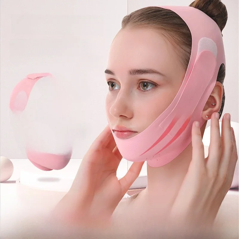 Opaska wyszczuplająca do twarzy wielokrotnego użytku V Line Face Shaper Chin Cheek Lift Up Belt Pasek do masażu twarzy Kobiety Piękno Narzędzia do pielęgnacji skóry twarzy — zdjęcie 2