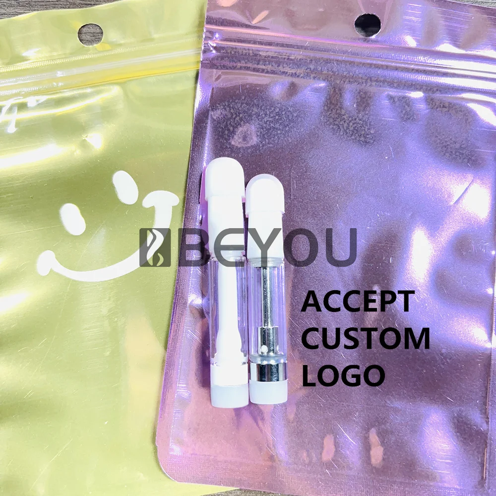 Empty Ceramics White Tank Cartridge Customize Logo 510 Threaded Core Cart 0.8ml 1ml Custom Packaging