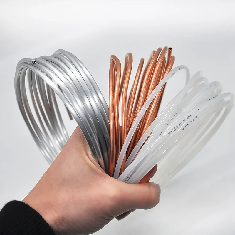 Tuyau d'Huile de Lubrification en Cuivre, Aluminium, Nylon, Machine, Tours, 1 Mètre, 4/6/8mm