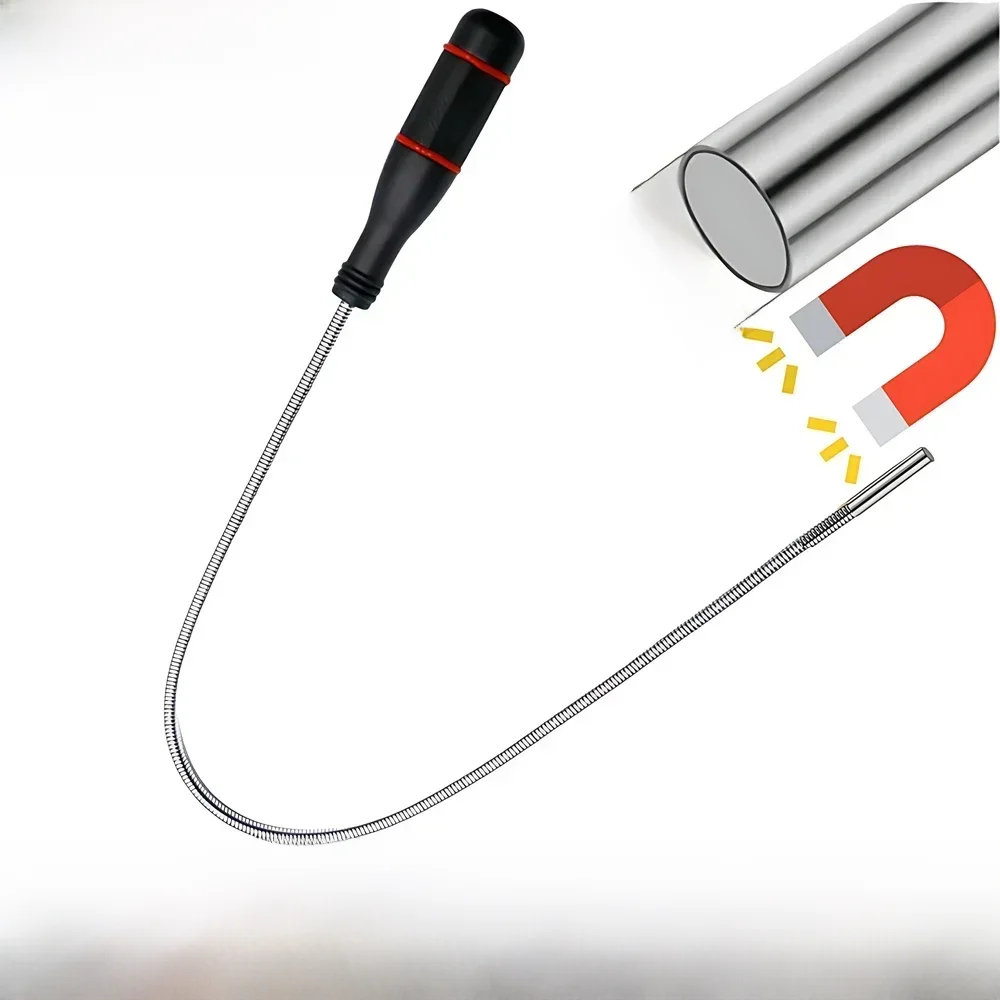Outil de ramassage magnétique pliable 514-up, en métal, flexible, barre d'aspiration, poignée à ressort magnétique, outils à main portables