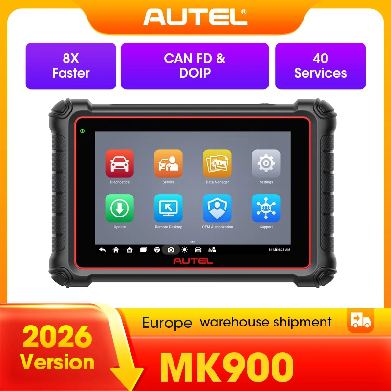 Autel MaxiCOM MK900 Scanner de diagnostic bidirectionnel Outils de diagnostic 40+ fonctions de service DoIP CAN FD PK MK808BT PRO