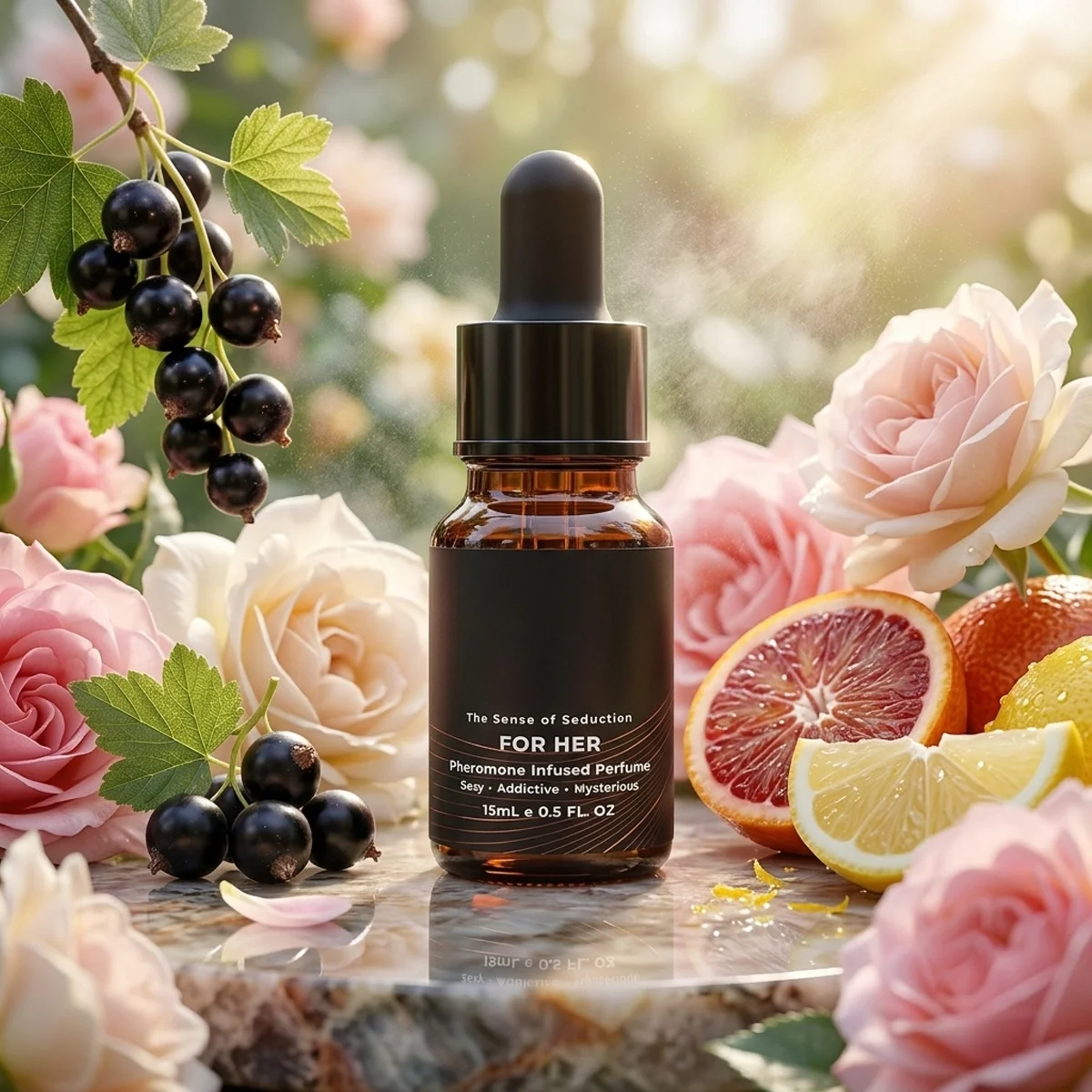 

Pheromone Perfume for Women Long Lasting Jasmine Rose Floral Fragrance 15ml Travel Size Vegan Cruelty Free