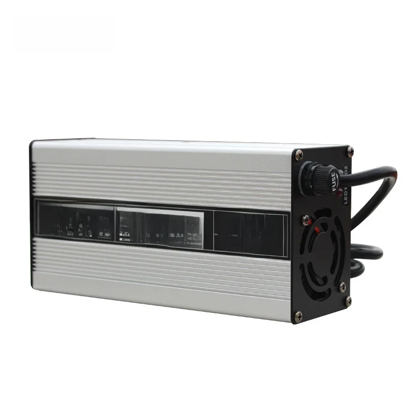 Inteligentna ładowarka 43,8 V 10 A LiFePO4 Szybka ładowarka 36 V 10 A z wentylatorem używana do akumulatora LiFePO4 LFP 12 S 36 V 38,4 V — zdjęcie produktu 7