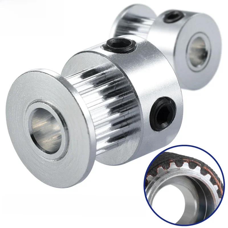 Mellow Dostosowane 2 części drukarki 3D Koło pasowe GT2 16 zębów / 20 zębów 16/20 otworów 5 mm do GATES 2GT 6 mm otwarty pasek rozrządu — zdjęcie 2