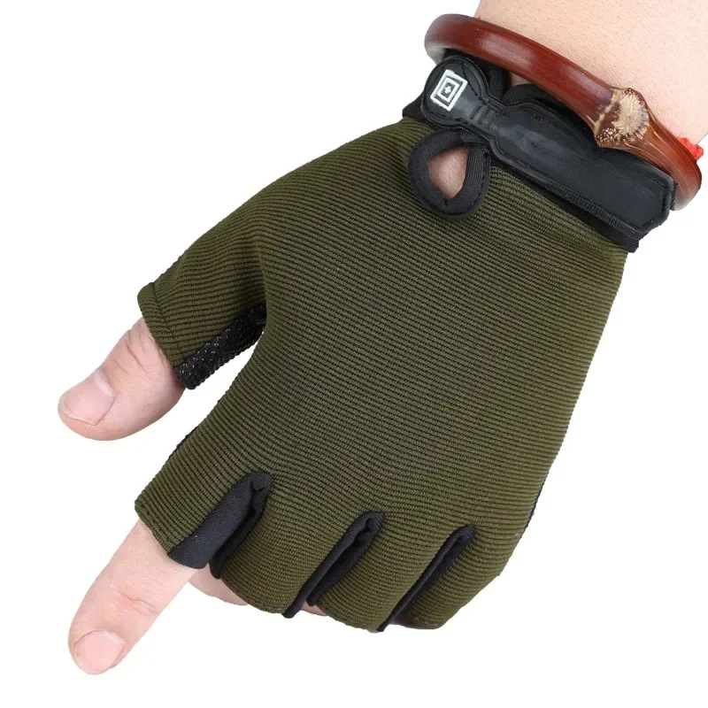 AliExpress Anti-Slip Fingerless gloves Men Half Finger Fishing Hunting Cycling Gloves Outdoor Tactical Sport Equipment Camping Gloves