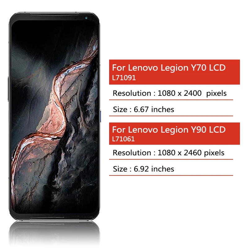 AMOLED для Lenovo Legion Y90 L71061 ЖК-дисплей с цифровым преобразователем сенсорного экрана в сборе для Lenovo Legion ЖК-дисплей Y70 L71091