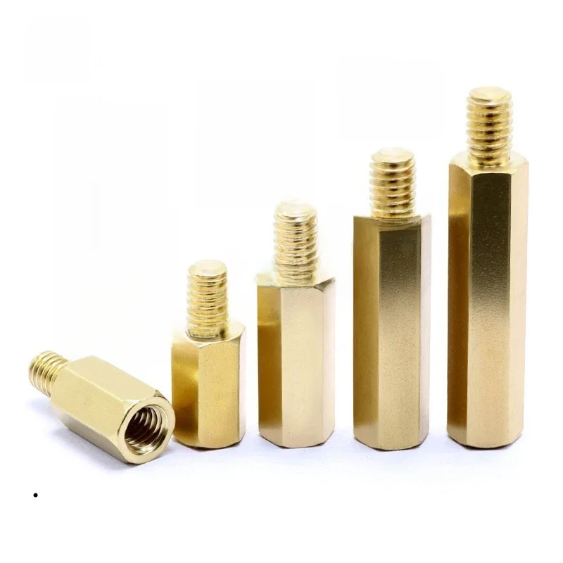 Gwint M3*L+6mm 20 lub 50szt Sześciokątny mosiężny element dystansowy Śruba dystansowa Słupek PCB Komputer PC Płyta główna Żeński męski element dystansowy — zdjęcie 2