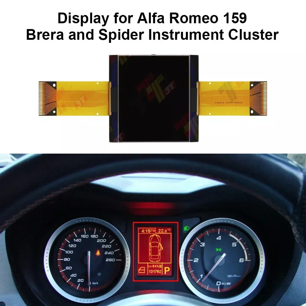 Dashboard LCD Display for Alfa Romeo 159 Brera and Spider instrument cluster Pixel Repair