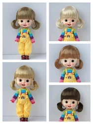 JD805 1/12 1/8 1/6 1/4 1/3 Blythe Q-Baby Cute Double C-Curly Pony BJD Wig Suit Size 4-5 Inch to 10-11 Inch Hair Doll Accessories