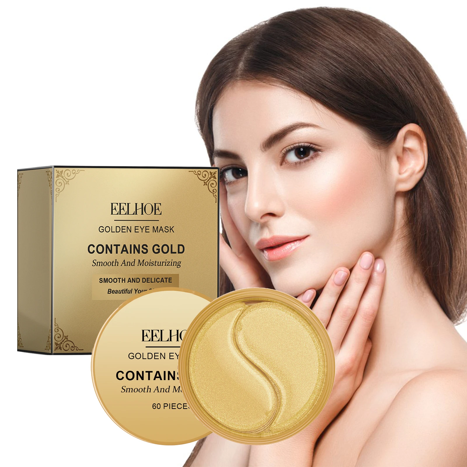 

Eelhoe 60pcs Collagen Tighten Eye Mask Moisturize Care Eye Skin Improve Eye Bags Fade Fine Lines Remove Dark Circles Eye Mask