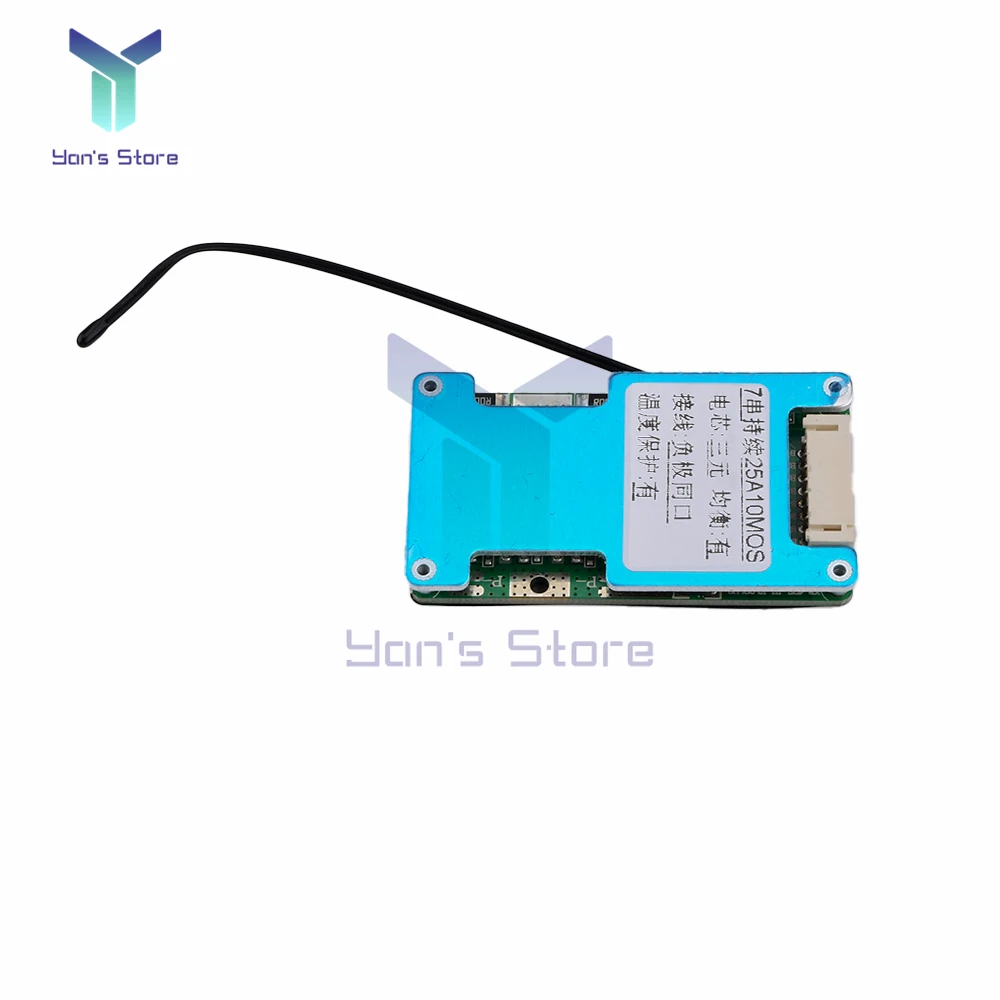 BMS PCB 7S 24V 15A 20A 25A li-ion Lmo ثلاثي الليثيوم 18650 بطارية شحن لوح حماية التوازن وحماية درجة الحرارة NTC
