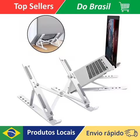 Suporte Notebook Ajustável Alumínio Cinza Resistente