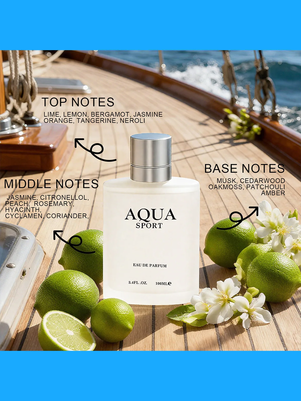 ​​2PACK/200ML Men's Cologne | Fresh Citrus Marine Scent | Daily Wear for Office & Social | Men's Fragrance Set​