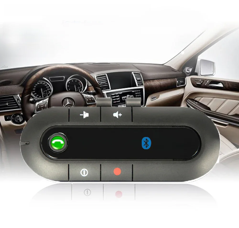 Gorąca sprzedaż Bezprzewodowy zestaw głośnomówiący samochodowy Bluetooth 4.1 Osłona przeciwsłoneczna Głośnik Bluetooth Zestaw głośnomówiący Odtwarzacz muzyczny MP3 Ładowarka samochodowa — zdjęcie 2