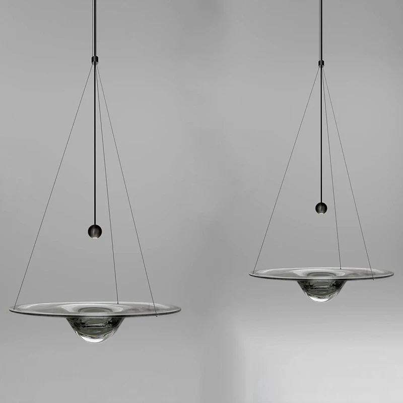 Persun Nordic designer style Waterdrop pendant lamp Restaurant Bedroom  Bar Creative Personalized Glass Fixtures