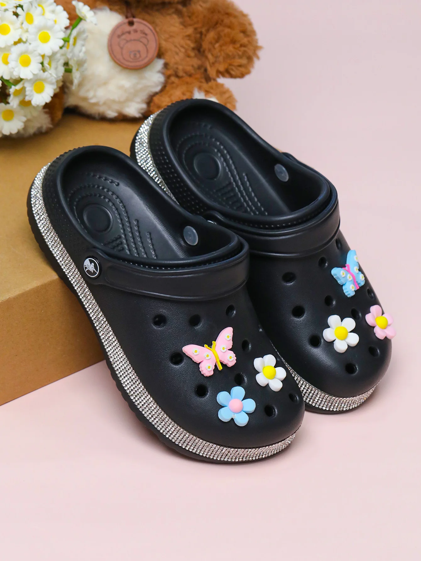 Kinderschuhe für den Garten, leichte EVA-Kinderschuhe und -Pantoffeln, rutschfeste Sandalen, atmungsaktive Slipper für drinnen und draußen K55 – Detail 14