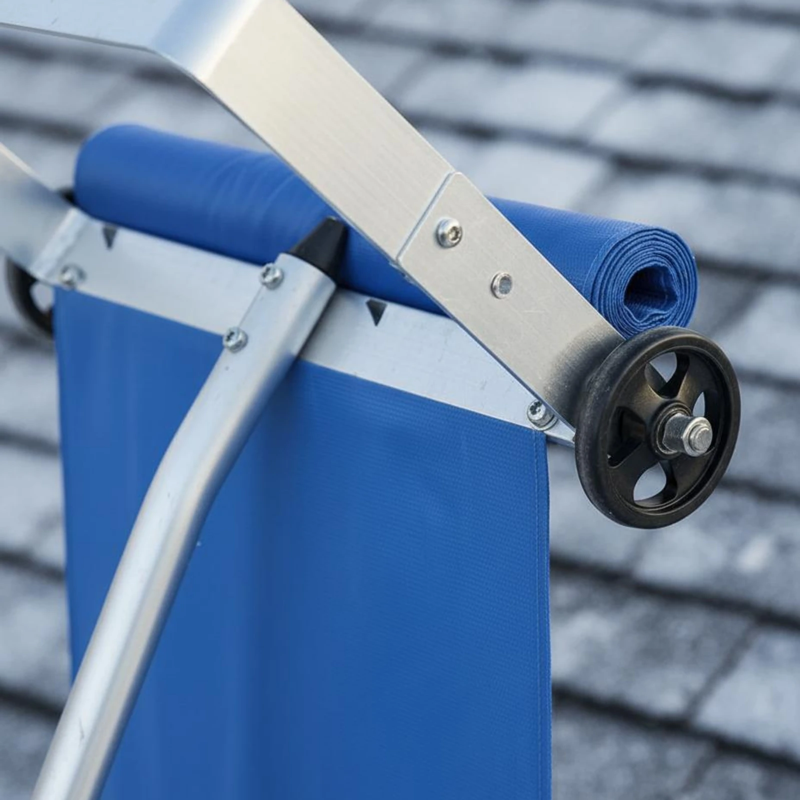 Roof Winter Precipitation Rake Lightweight Aluminum Winter Precipitation Roof Rake No Ladder Needed Safe Ground-Level Use